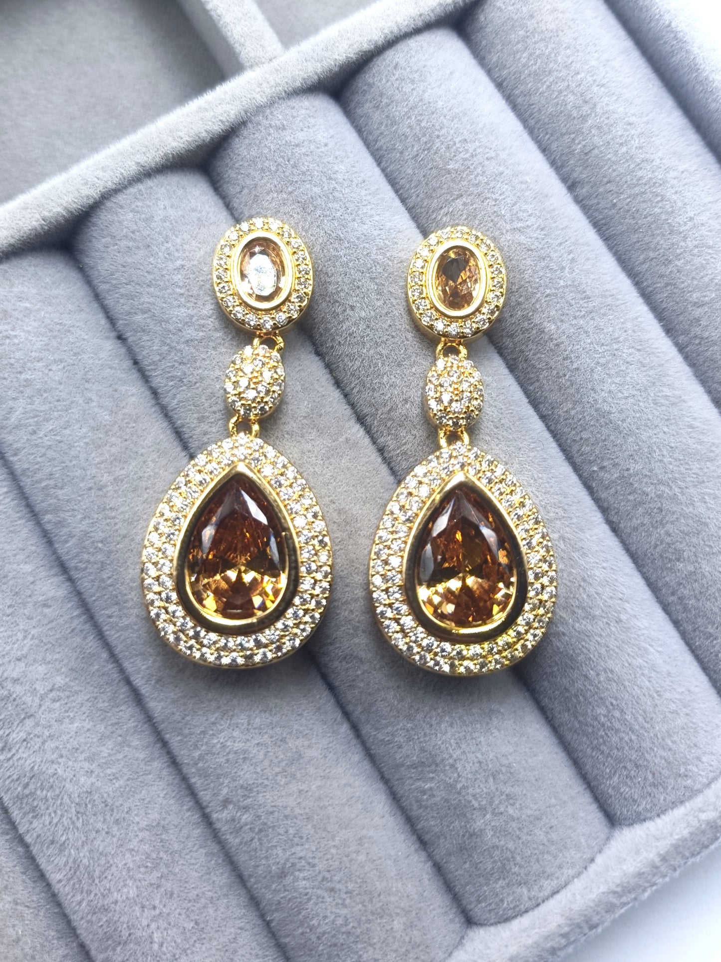 Teardrop Stone Earrings