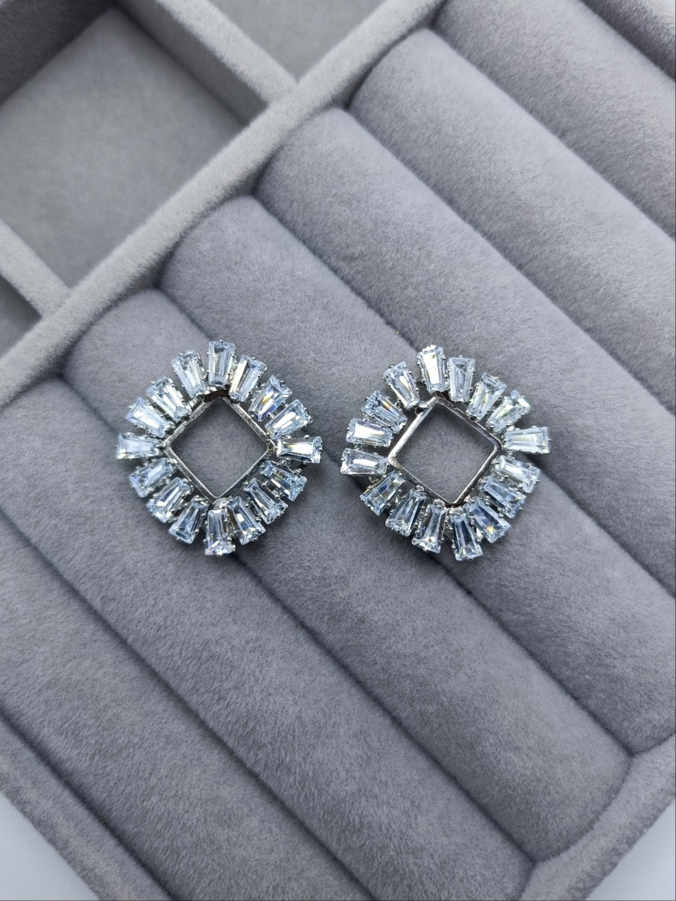 Square Zircon Earrings