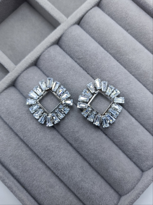 Square Zircon Earrings