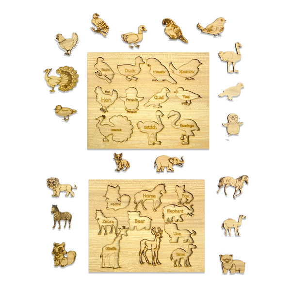 Kids Learning Board puzzle Animals /Birds