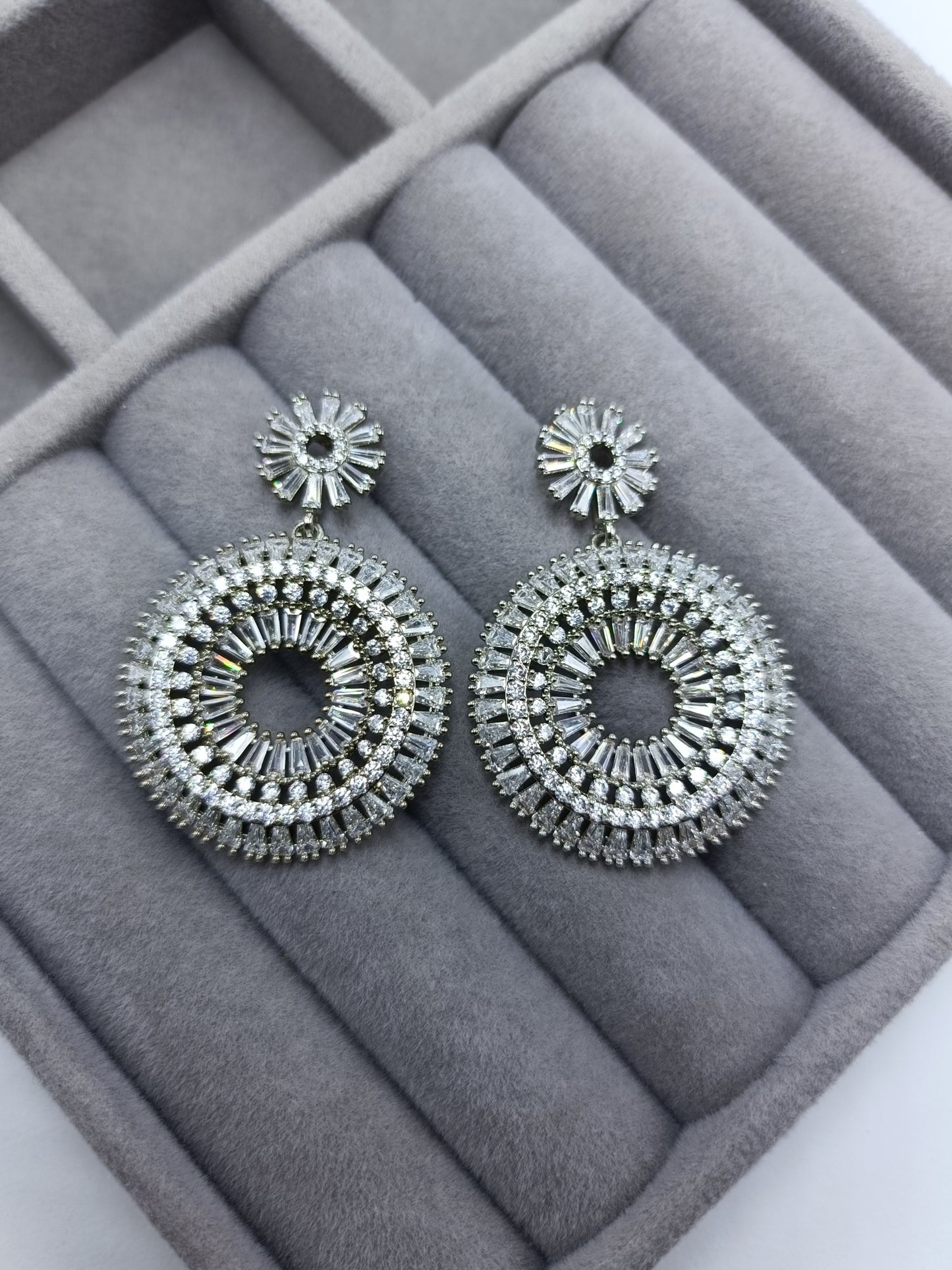 Zircon Dangle Earrings