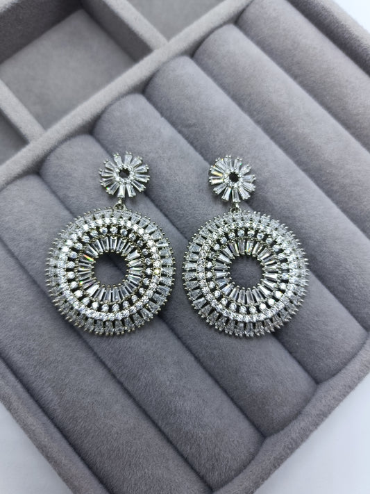 Zircon Dangle Earrings