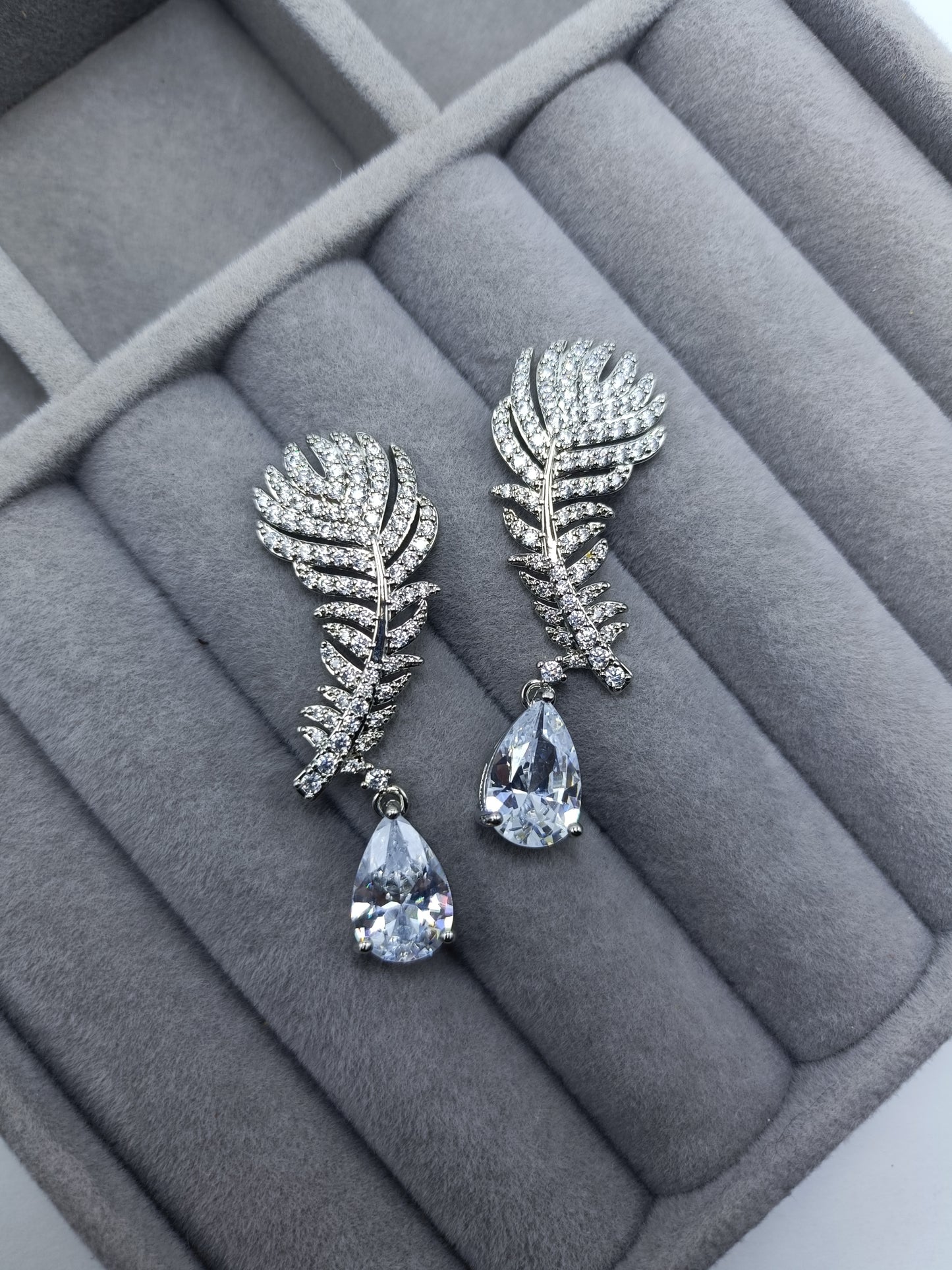 Feather Stone Earrings