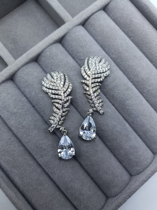 Feather Stone Earrings