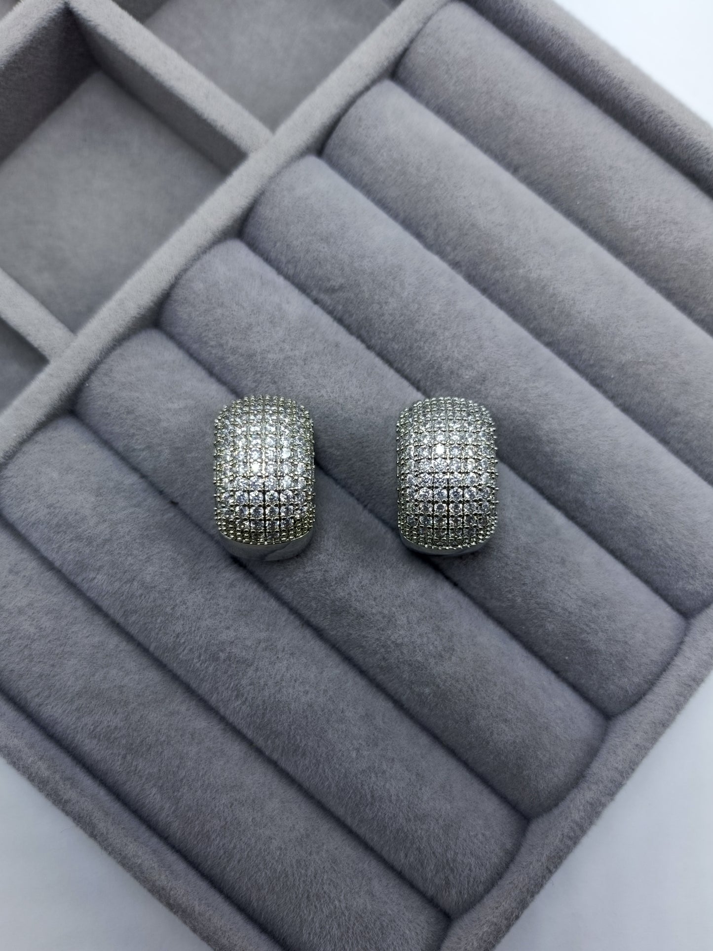Diamond Hoops Earrings