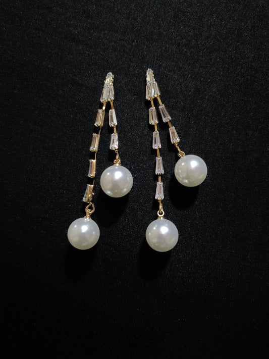 Crystal Pearl Earrings