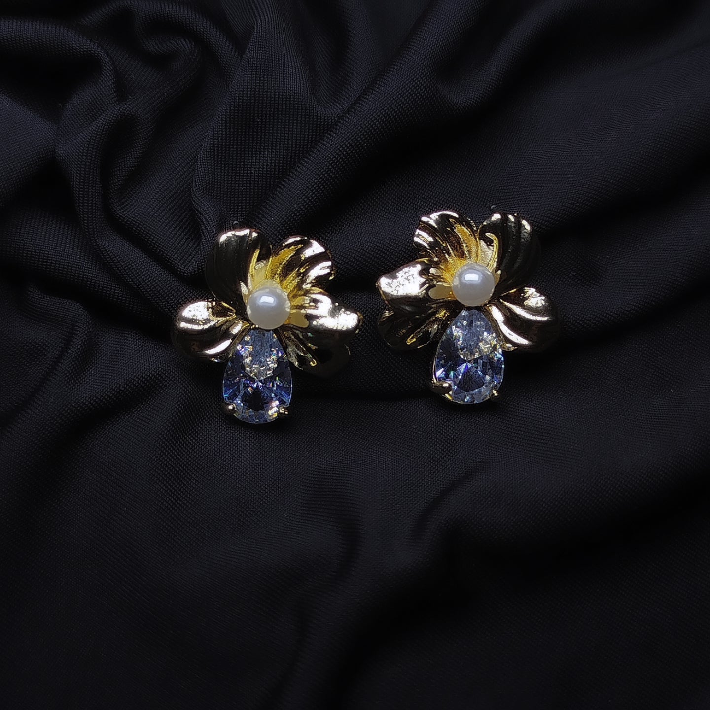 Golden Flower Earrings