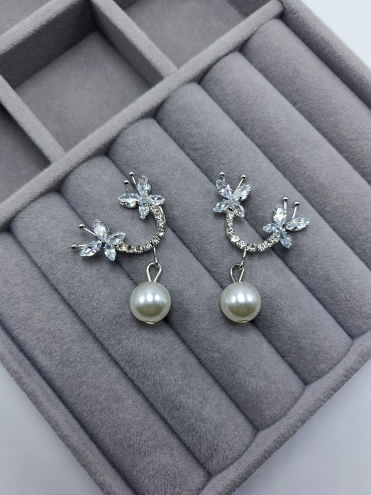 Zircon Butterfly Earrings