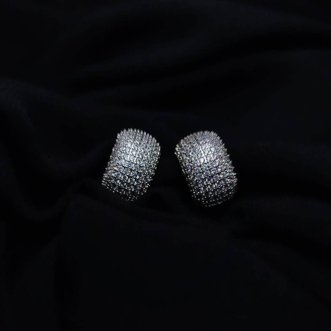 Diamond Hoops Earrings