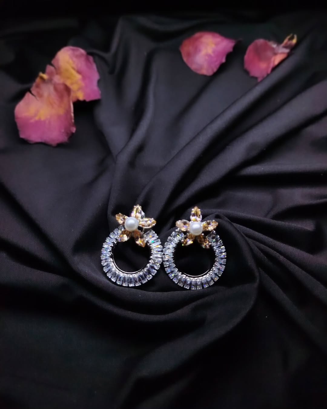 Flower Zircon Earrings